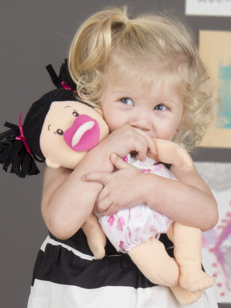 Baby Stella Girl Doll - with Dark Pigtails