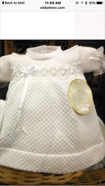 Will'beth White Knit Bring Me Home Dress
