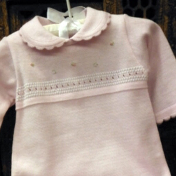 Will'beth Pink Infant Knit Romper