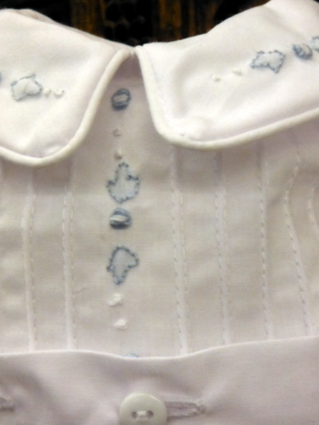 Will'beth White Boys Romper