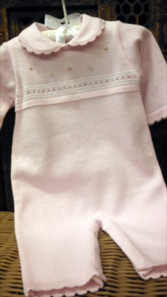 Will'beth Pink Infant Knit Romper